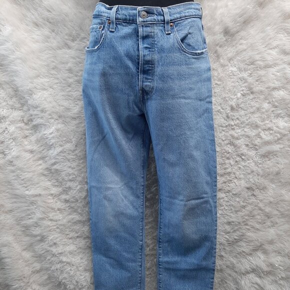 Levi's 501 Man's Blue Straight Legs Fly Buttons Denim Jeans W30/L30 - Picture 1 of 12